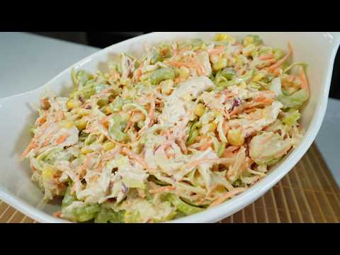 QUIERES PREPARAR UNA ENSALADA DIFERENTE CON POLLO? ESTA RECETA ES DELICIOSA CON ADEREZO ESPECIAL