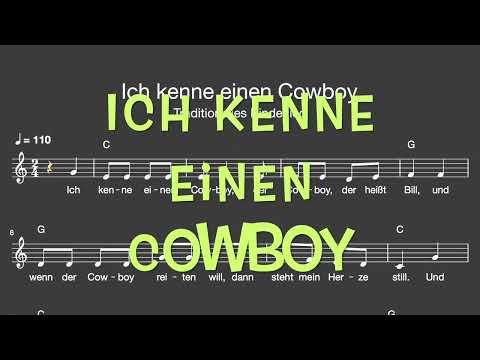 Lied: Ich kenne einen Cowboy (Kinder / Melodie, Akkorde, Noten,Text)