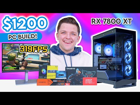 Best $1200 Gaming PC Build 2024! 🙌 [Full 1440p Build Guide - ft. RX 7800XT]