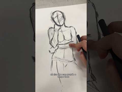 Mais uma aula de modelo vivo !! #arte #desenho #drawing #sketchbook #sketch #artesvisuais #shorts