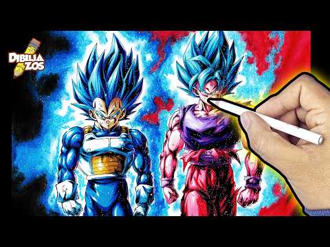 COMO DIBUJAR A VEGETA BLUE EVOLUCIONADO Y GOKU BLUE KAOIKEN X20 🔥 | [Fácil, pero difícil 😬]