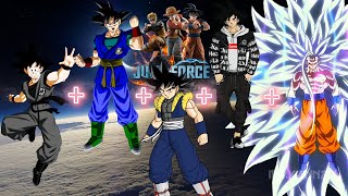 COMPOSITE GOKU + ABSALON CC GOKU + GOD FUSION GOKU + JUMP FORCE + DRIP GOKU + INFINITY GOKU VS ALL