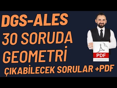 DGS Geometri ÖSYM TARZI 30 SORU | +PDF 2026 DGS ALES KPSS Geometri ÜCRETSİZ PDF #DGS2026 #kpss2026