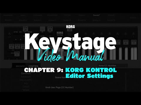 Keystage Video Manual - Chapter 9 - KORG KONTROL Editor Settings