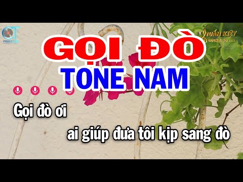 Karaoke Gọi Đò Tone Nam ( Em ) Nhạc Sống Mới || Karaoke Tuấn Kiệt