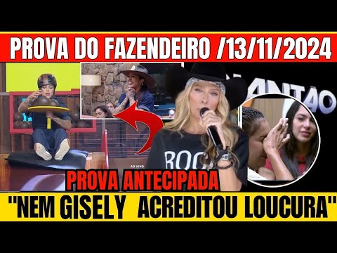 A FAZENDA 16, PROVA DO FAZENDEIRO ANTECIPADA PELA PRODUÇÃO GISELY LEVOU DURO GOLPE QUEM VENCEU HOJE?