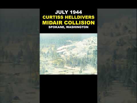 Midair Collision of Curtiss Helldivers 1944 #ww2 #aviation