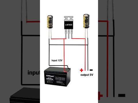 12V to 5V convert || 7805 MOSFET project #shorts #7805