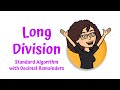 Long Division with Decimal Remainders Explained