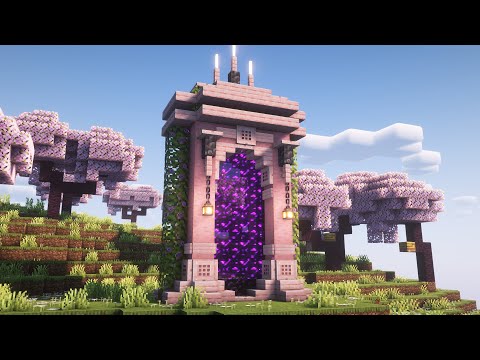 Minecraft 1.20 : Cherry Blossom Nether Portal Tutorial