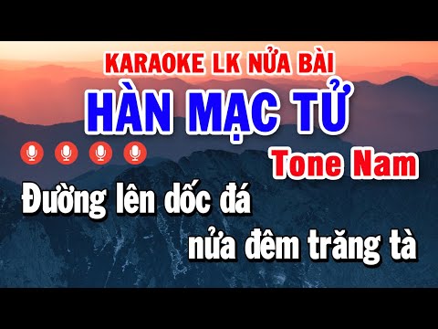 Karaoke Nhạc Sống Nửa Bài Tone Nam | Liên khúc Bolero Nhạc Trữ Tình Thịnh Hành – Hàn Mạc Tử