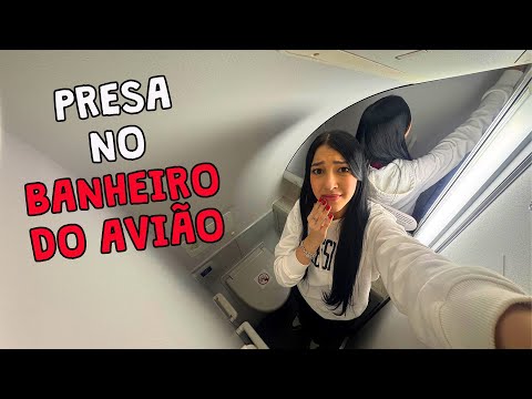 FIQUEI PRESA NO BANHEIRO DO AVIÃO | Luluca