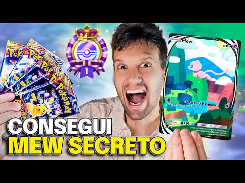 CONSEGUI A CARTA SECRETA DO MEW! PACOTES REAIS VS DIGITAIS | CAPITÃO HUNTER CARTAS POKEMON TCG