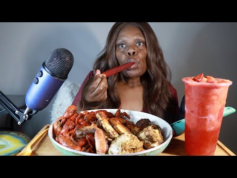 Mother Slept With My Sister's Man | Spicy Strawberry boba | Crab Crawfish Boil ASMR Eating Sounds