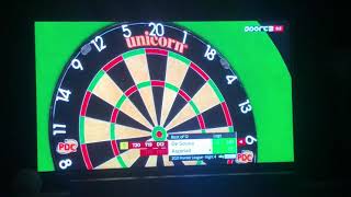 Jose de Sousa 9 dart finish . 2021 premier league