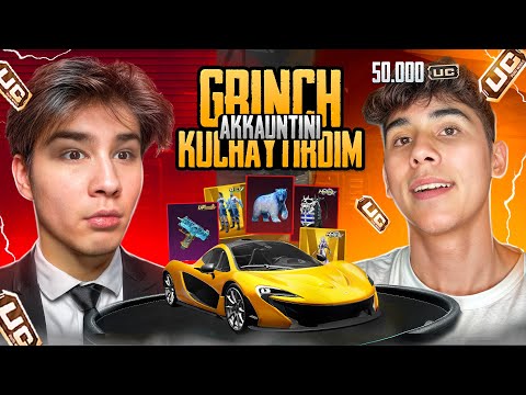 $50 000 UC!🔥TEKINGA GRINCH AKKAUNTINI KUCHAYTIRIB😍BERDIM - ENG OMADLI OPEN CASE