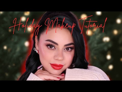 مكياج الأعياد خطوة بخطوة لإطلالة مثالية 🎄 | سر أحمر الشفاه المثالي ♥️