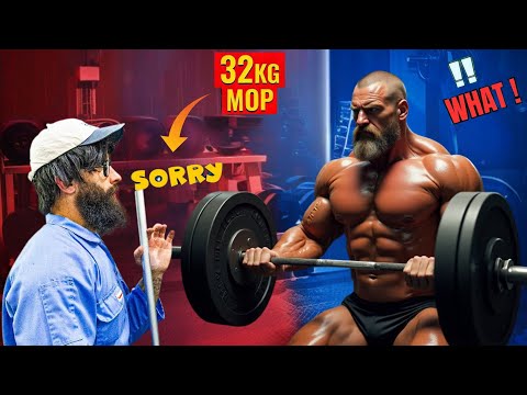 Anatoly’s INSANE 32kg Mop Gym Prank! Fake Cleaner Shocks Everyone 😂 (Try Not to Laugh!)