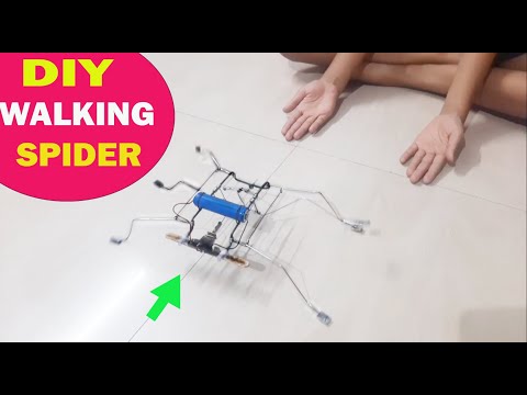 how to make walking robot spider step by step || making walking spider|| how to make spider robot