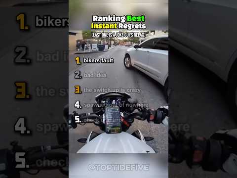 Ranking Best Instant Regret Moments