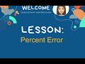 Exploring Percent Error Concepts
