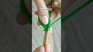 🌹Easy Crochet a Rose Flower Free pattern Tutorial on YouTube Gonkui Crochet step by step #shorts