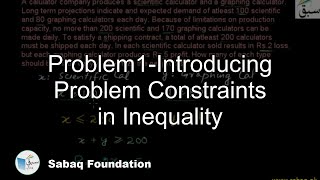 Problem1-Introducing Problem Constraints in Inequality