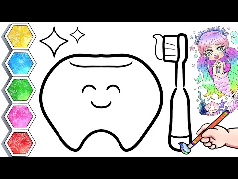 Tooth Brush Drawing & Coloring for Kids | How To Draw tooth brush Step By Step #art #baby #cute