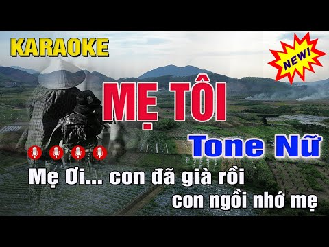Mẹ Tôi Karaoke Tone Nữ (Gm) Phối Mới | Trung Hiếu Karaoke
