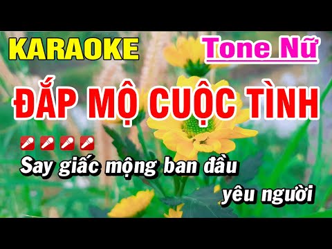 Đắp Mộ Cuộc Tình Karaoke Nhạc Sống (Beat Mới Hay) Tone Nữ | Hoài Phong Organ