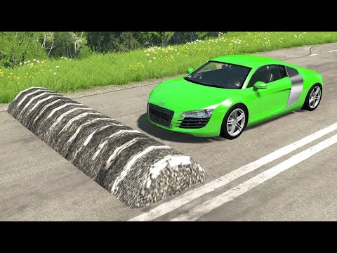 Cars vs Big Speed Bumps  #1- BeamNG.Drive