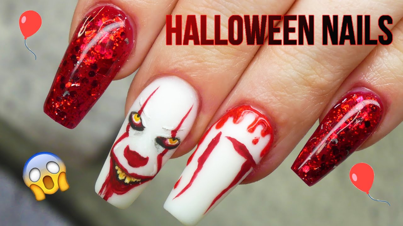 IT Inspired Halloween Nail Art