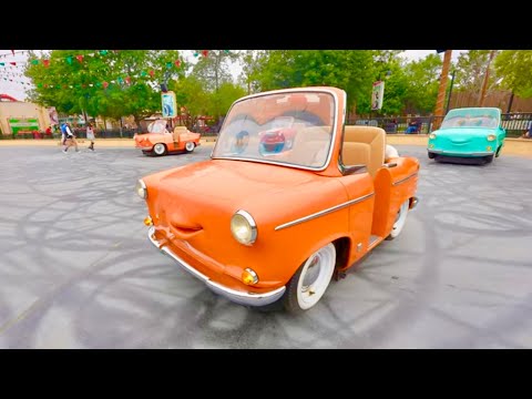 [4K] Luigi's Rollicking Roadsters - Trackless Cars Ride - Disney California Adventure | 4K 60FPS