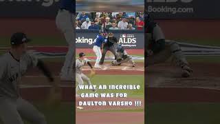 Daulton Varsho went off last night — 2 HR, 2 doubles, 4 RBI!