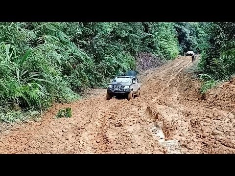 Toyota Hilux On Mud Hill Road - Pickup Truck Extreme Trail and All Stuck