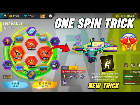 NEW EVO VAULT ONE SPIN TRICK | FREE FIRE NEW EVENT TODAY | I GOT EVO GUN🔥