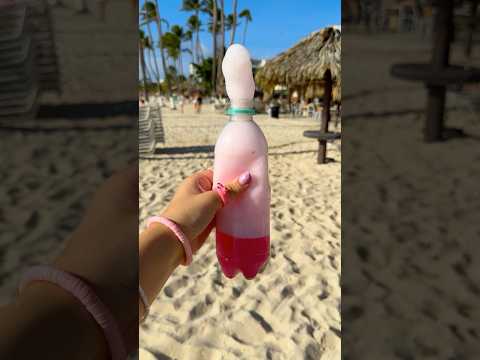 Making a CRUNCHY WATER BOTTLE SQUISHY at the BEACH! 😱🏖️🫧 *satisfying asmr*