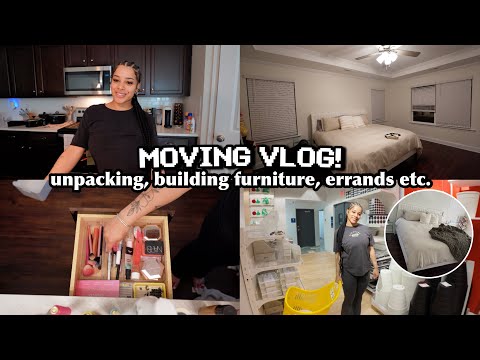 vlog! move into our new house with me! unpacking, new furniture, errands etc.