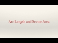 Exploring Arc Length and Sector Area