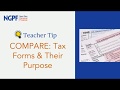 Understanding Tax Forms and Classroom Activities