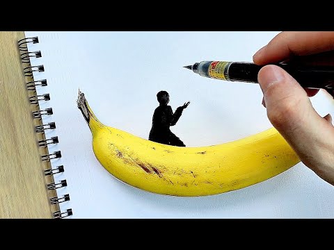 🍌 Banana = Boat? 🚤 Watch to Find Out! | Fruit Art Drawing