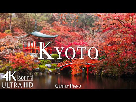 Kyoto, Japan 4K Autumn Relaxation Film - Meditation Relaxing Music - Natural Landscape