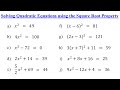 Solving Quadratic Equations with the Square Root Property