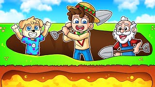 Hicimos un HOYO al CENTRO DE LA TIERRA 😲💰🏠 SILVIOGAMER en KEEP DIGGING