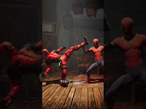 Spiderman vs deadpool💀#shorts #mk1 #spiderman