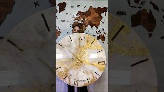 Luxury 90cm Resin Wall Clock ✨ Giant Marble Gold Clock Design #Shorts