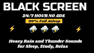 🌧 Heavy Rain & Thunder Sounds for Sleeping 🔴 (LIVE 24/7) | Deep Sleep & Relax – 27/4