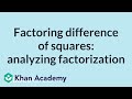 Factoring Difference of Squares