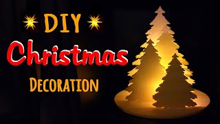 Lit Tree Silhouette - Christmas DIY / Woodworking