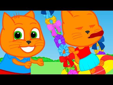 Família de Gatos - BALANÇO MAIS LEGAL DA RUA 😎🛝🌈 Desenho Animado em Português Brasil 4K